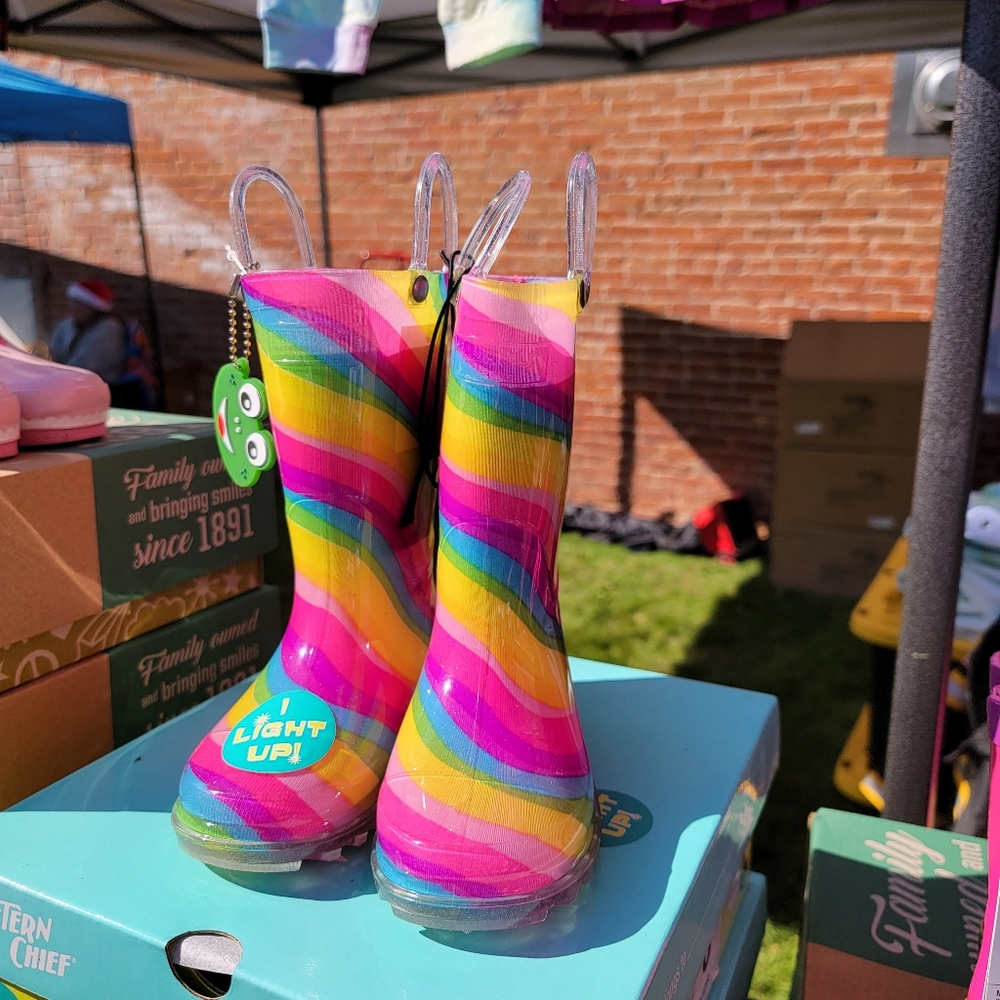 Rainbow Light Up Rainboots